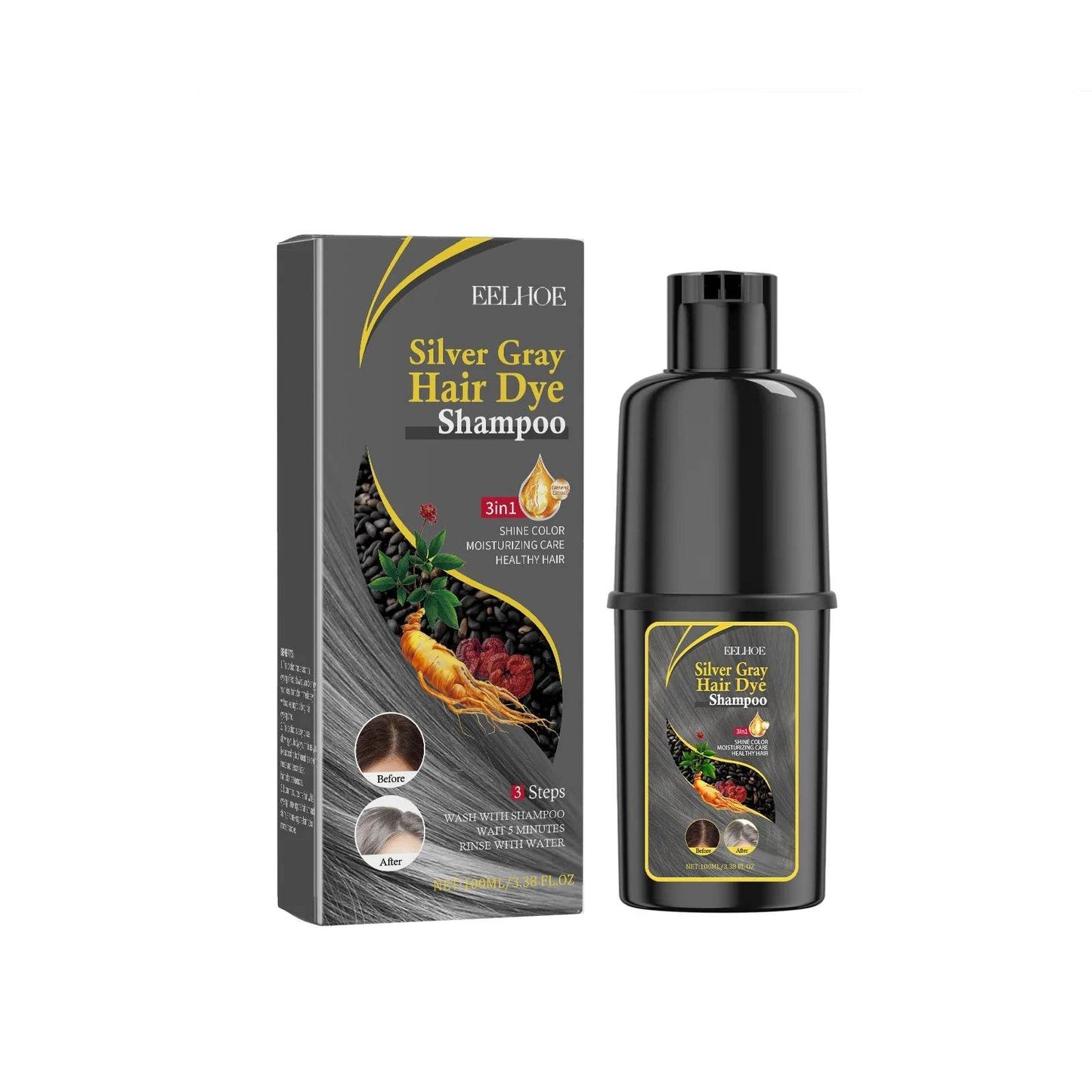 Shampooing Teinture Capillaire 3-en-1 – Coloration & Soin - Afrotix