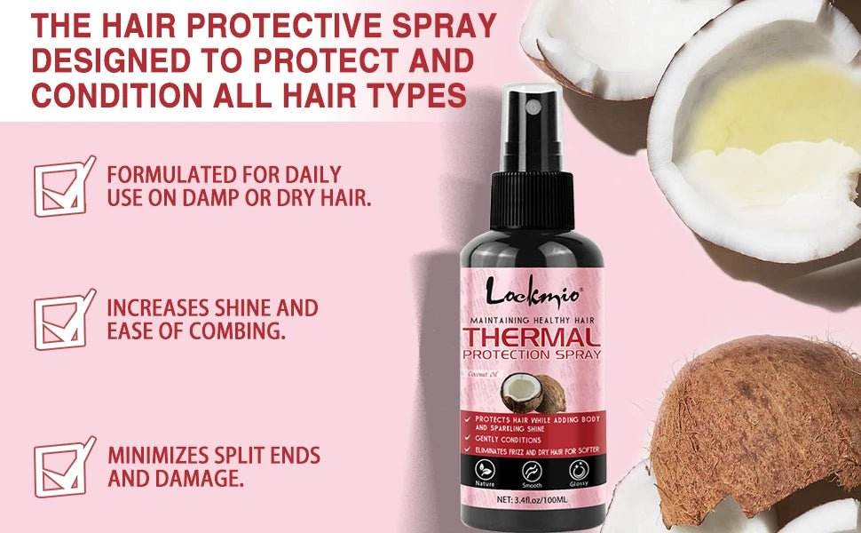 Spray capillaire protecteur thermique avec sérum hydratant bouclier thermique - Afrotix