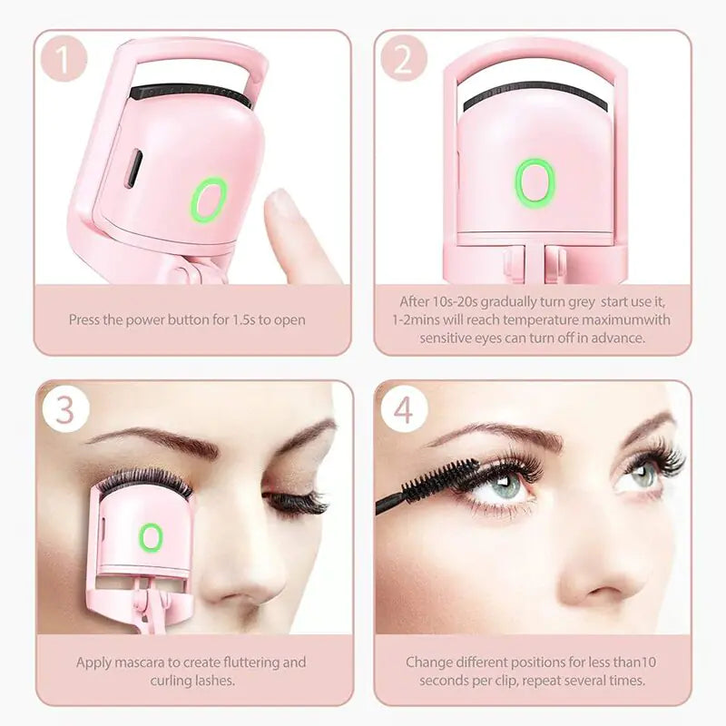 Pink Electric Eyelash Curler - Afrotix