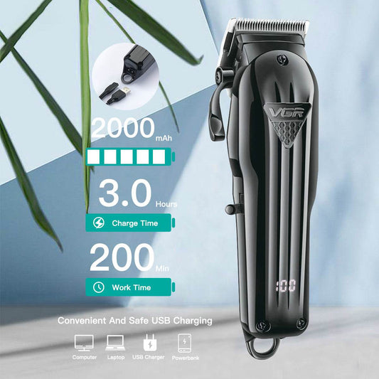 Electric Hair Clipper Fine Adjustment Gradual Change Electric Hair Salon Usb Rechargeable Household Electric Hair Clipper - Afrotix