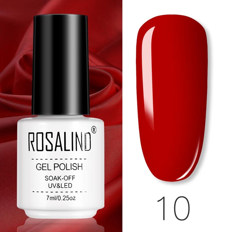 ROSALIND Gel Polish Set Manicure for Nails Semi Permanent Vernis top coat UV LED Gel Varnish Soak Off Nail Art Gel Nail Polish eprolo