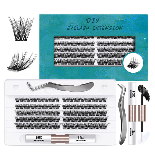 Kit de extensión de pestañas postizas DIY de aspecto natural, 120 racimos, superventas