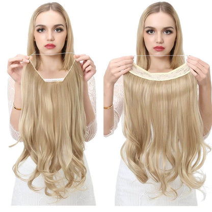 Hair extension wig invisible natural long curly hair - Afrotix