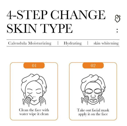 10pcs Vitamine C Masque Visage Soin du visage Hydratant - Afrotix