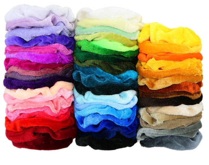 50  Pcs Gold velvet hair ring eprolo