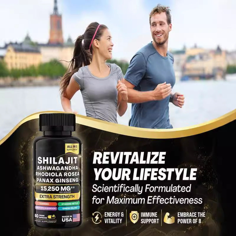 Sea moss Shilajit Frozen Collagen Peptide 2in1 Capsule Help Reduce Wrinkles eprolo