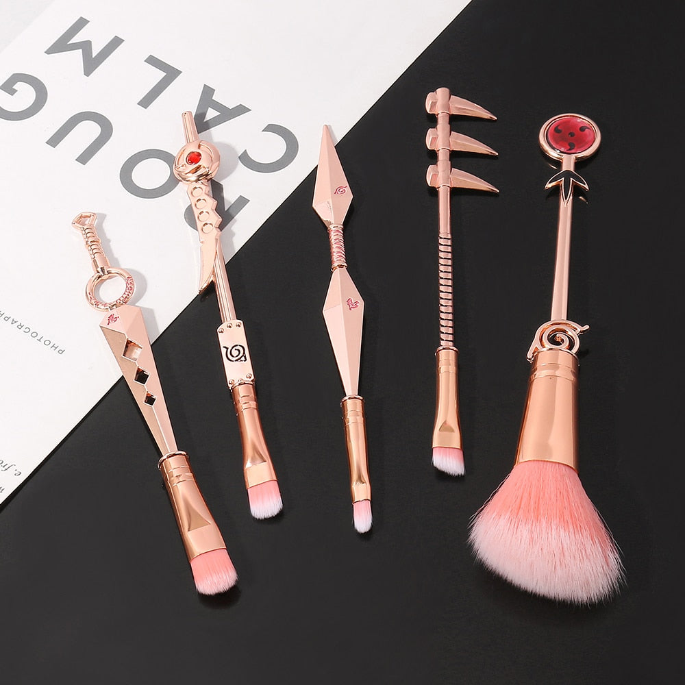 Hot Cosplay Naruto Makeup Brushes Set Sharingan Symbal Powder Foundation Blush Blending Eye shadow Lip Cosmetic Pincel Maquiagem eprolo