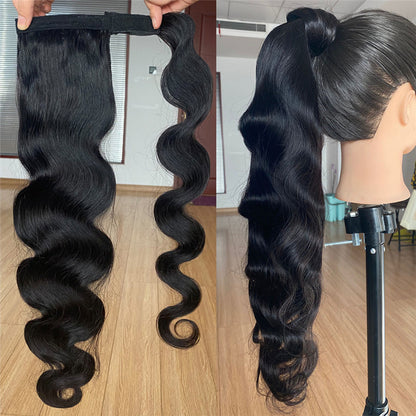 Wig Jurchen Human Hair Ponytail Bandage Bundled Ponytail eprolo