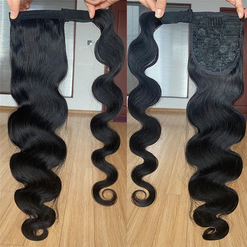 Wig Jurchen Human Hair Ponytail Bandage Bundled Ponytail eprolo