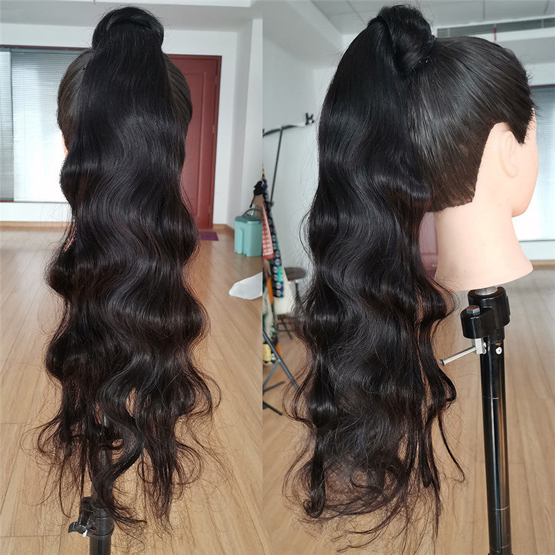 Wig Jurchen Human Hair Ponytail Bandage Bundled Ponytail eprolo