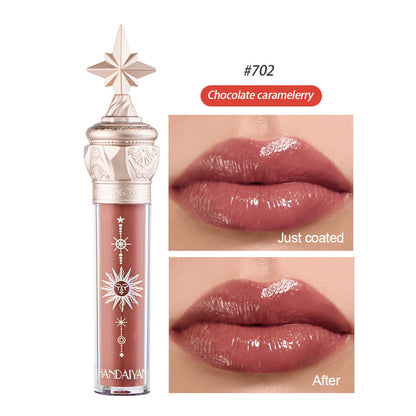 HANDAIYAN  Lip Gloss Lipstick Water Gloss Film Mirror Lip Glaze Glass Lip Gloss Moisturizing Lasting And Not Easy To Fade eprolo