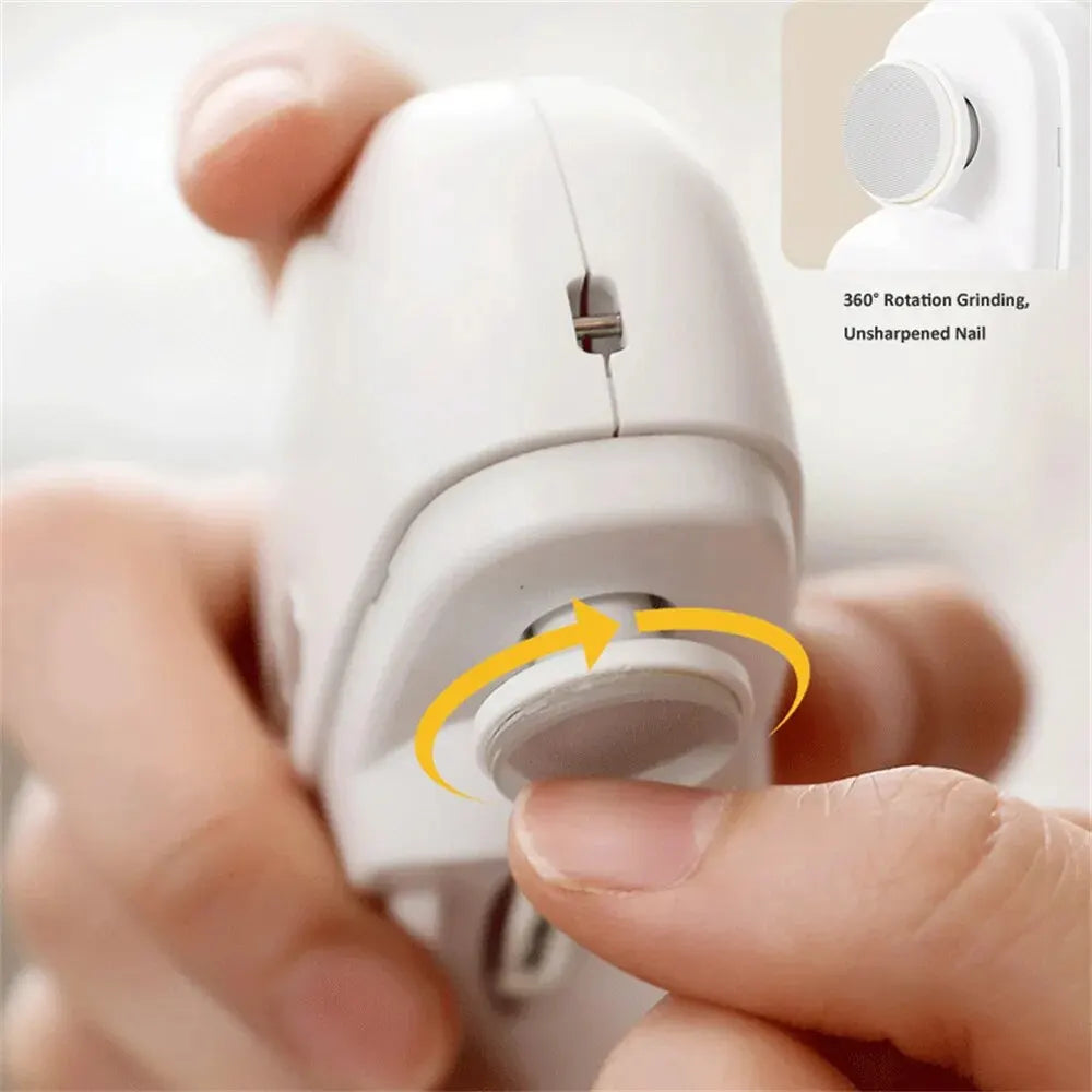 2 In 1 Electric Nail Clippers Manicure Anti-Splash Nail Trimmer For Baby Finger Toe Scissors Pedicure Thick Nails Cutter Tools eprolo