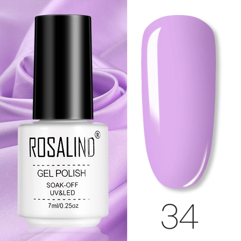 ROSALIND Gel Polish Set Manicure for Nails Semi Permanent Vernis top coat UV LED Gel Varnish Soak Off Nail Art Gel Nail Polish eprolo
