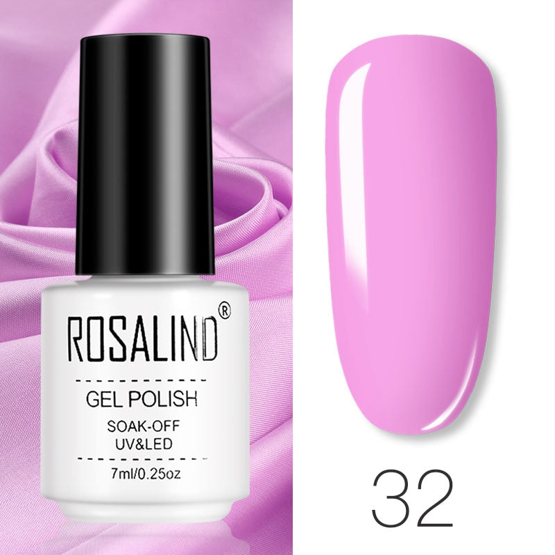 ROSALIND Gel Polish Set Manicure for Nails Semi Permanent Vernis top coat UV LED Gel Varnish Soak Off Nail Art Gel Nail Polish eprolo