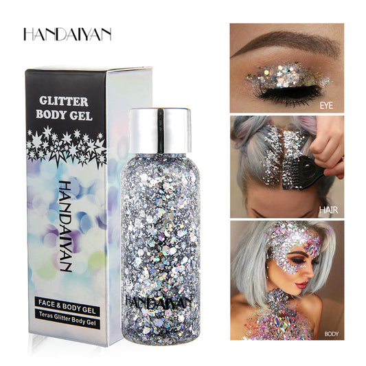 HANDAIYAN Mermaid Scales Face Body Sequined Body Lotion Sequins Eyeshadow Bright Polarized Stage Makeup eprolo