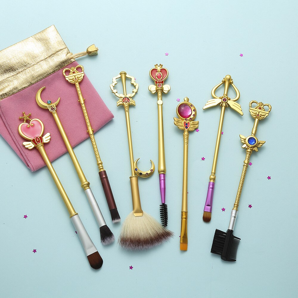 8 Sailor Moon Makeup Brushes Anime Periphery Birthday Holiday Gifts eprolo