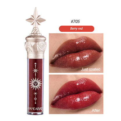 HANDAIYAN  Lip Gloss Lipstick Water Gloss Film Mirror Lip Glaze Glass Lip Gloss Moisturizing Lasting And Not Easy To Fade eprolo