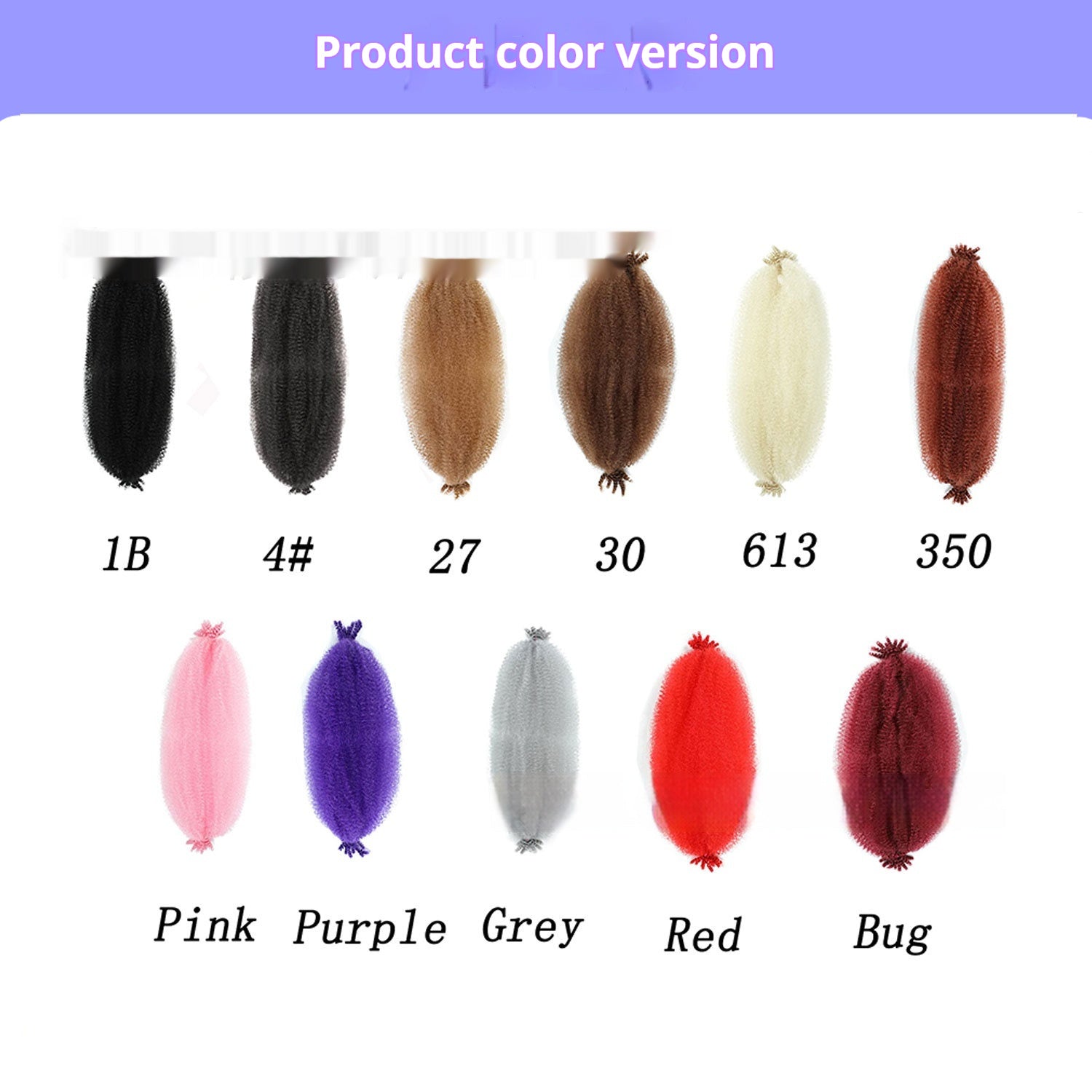 Wig Crochet Hair Springy Afro Twist Hair Chemical Fiber Wig Dreadlocks eprolo