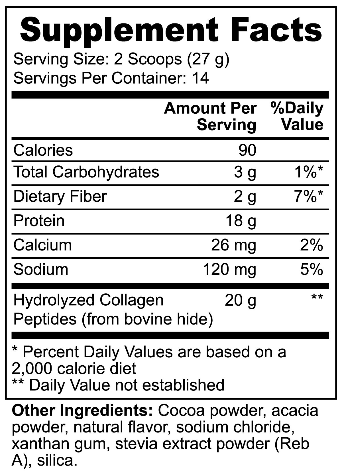 Grass-Fed Collagen Peptides Powder (Chocolate) - Afrotix