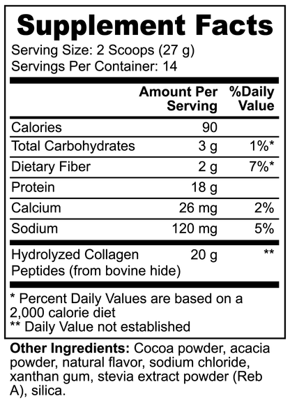 Grass-Fed Collagen Peptides Powder (Chocolate) - Afrotix