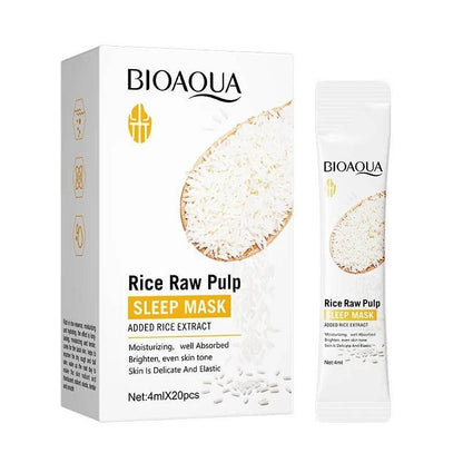 20pcs Masques de Sommeil Éclaircissant Raffermissant Hydratant à la pulpe de riz brut, - Afrotix