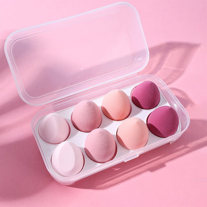 Juego de esponjas de maquillaje en forma de huevo: esponjas con forma de gota de agua, de doble uso, secas y húmedas