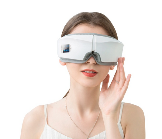 Massager pour les Yeux 4D avec Pression de l'Air, Compresses Chaudes et Bluetooth