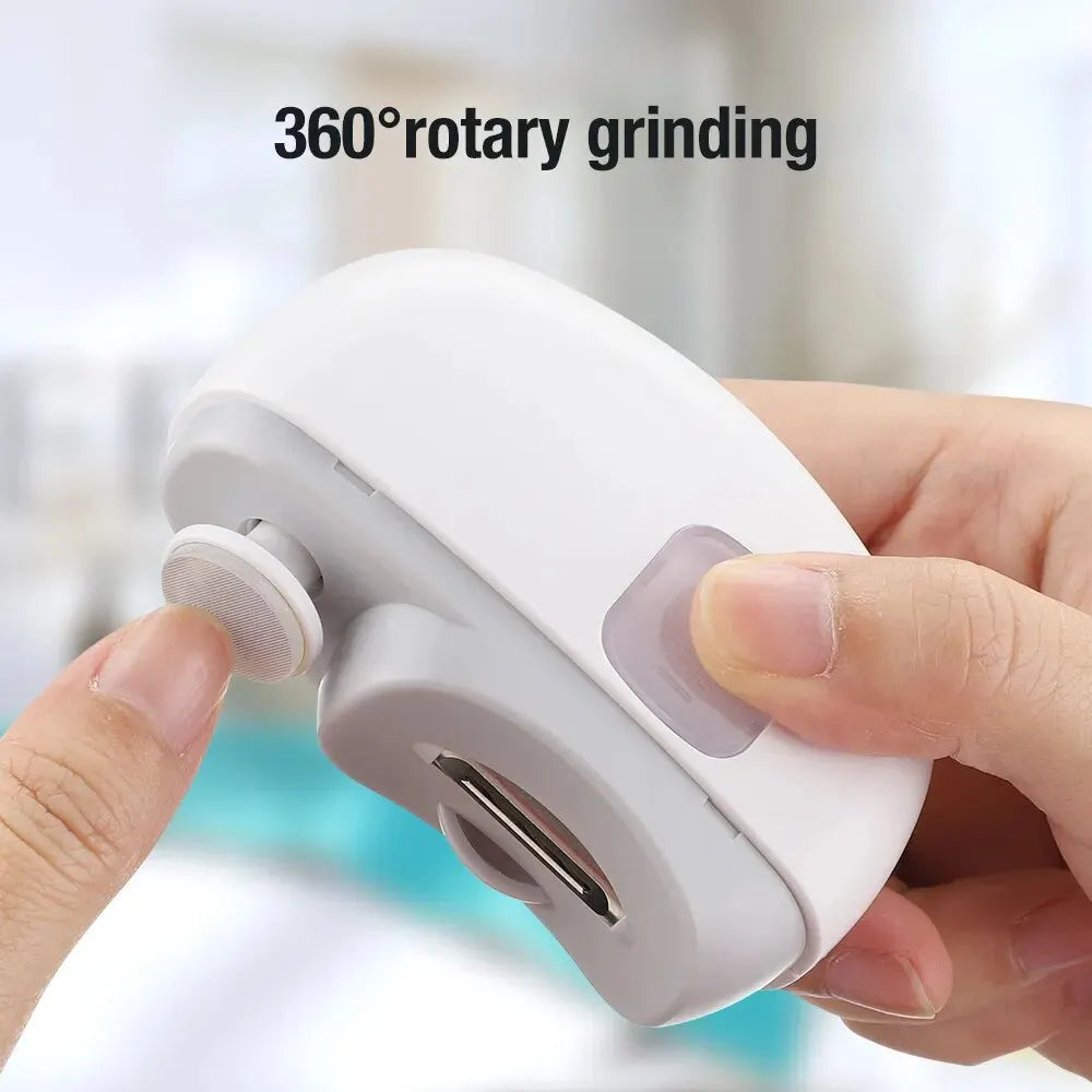 2 In 1 Electric Nail Clippers Manicure Anti-Splash Nail Trimmer For Baby Finger Toe Scissors Pedicure Thick Nails Cutter Tools eprolo