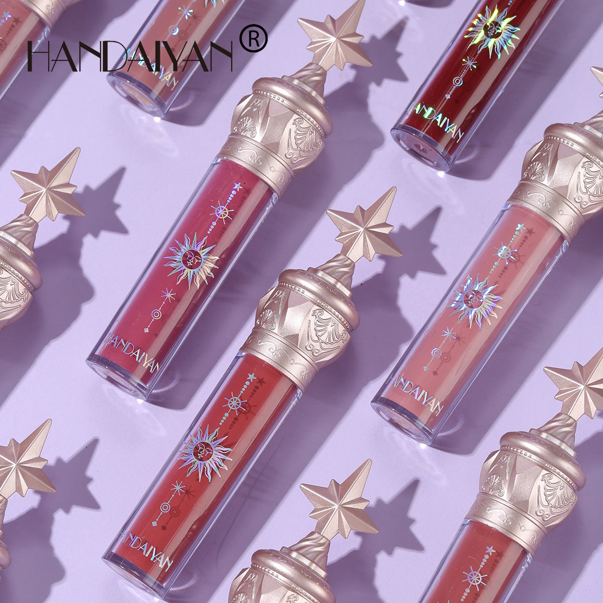 HANDAIYAN  Lip Gloss Lipstick Water Gloss Film Mirror Lip Glaze Glass Lip Gloss Moisturizing Lasting And Not Easy To Fade eprolo