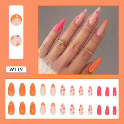 Parches de manicura terminados, uñas para usar, parches de manicura en forma de gota,