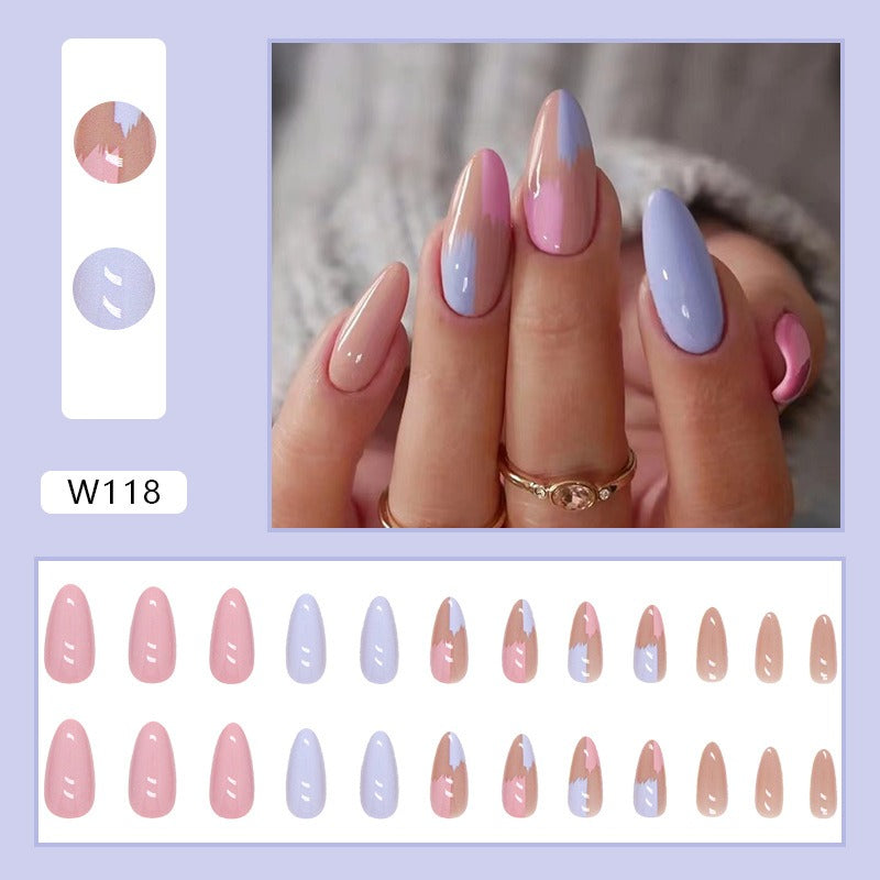 Parches de manicura terminados, uñas para usar, parches de manicura en forma de gota,
