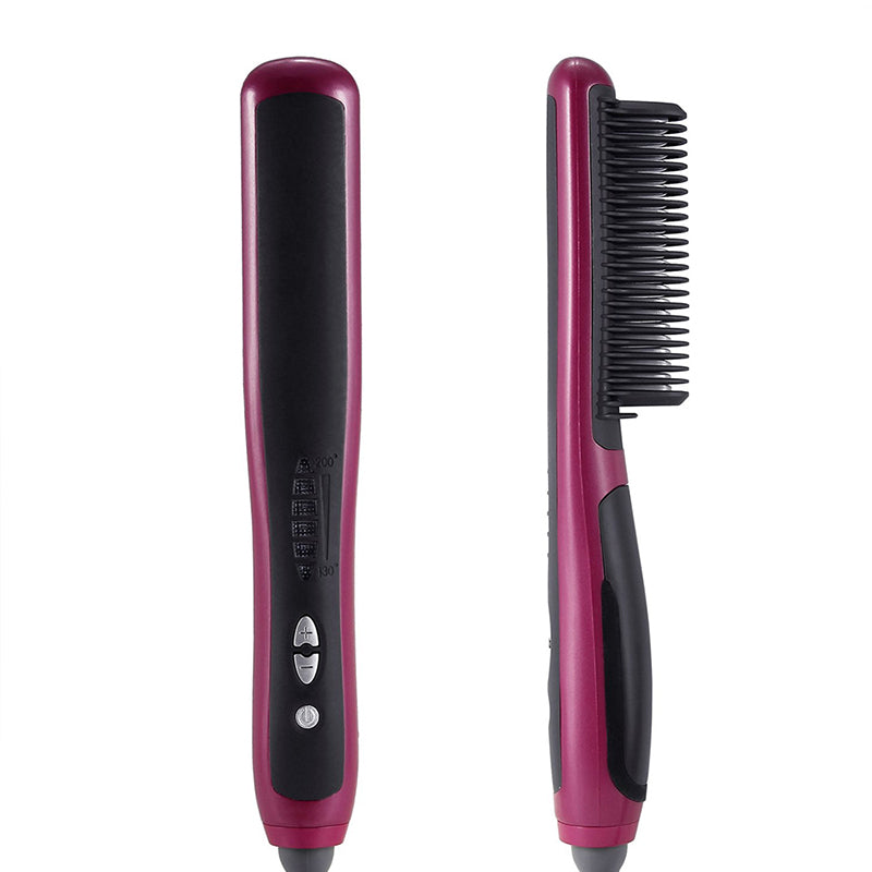 Men's All In One Ceramic Hair Styling Iron Comb Beard Straightener Curler Set Volumize Hair Styler for Men Straightening Brush eprolo
