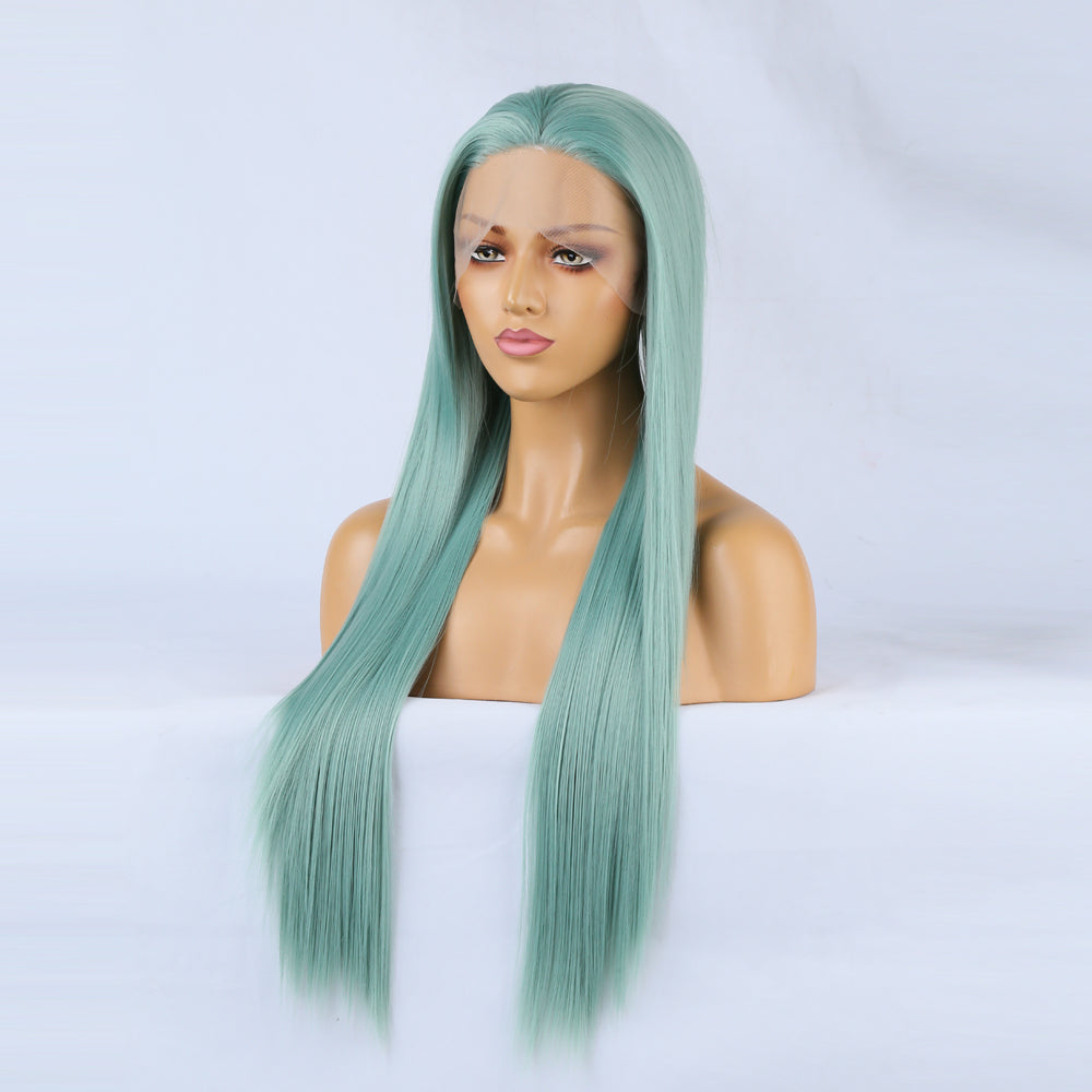 Wig Front Big Lace Ladies Chemical Fiber Wig Headgear Lace Wigs Long Straight Hair eprolo