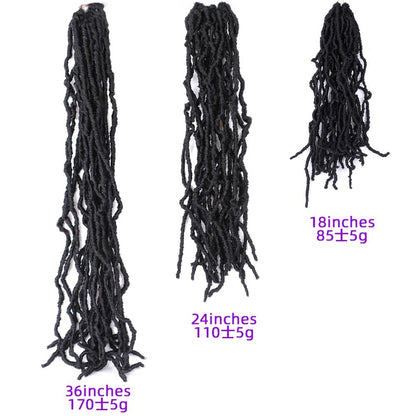 Wigs Tadpole Curve Nu Locs Earthworm Curve Crochet Chemical Fiber Hair Dirty Braid eprolo