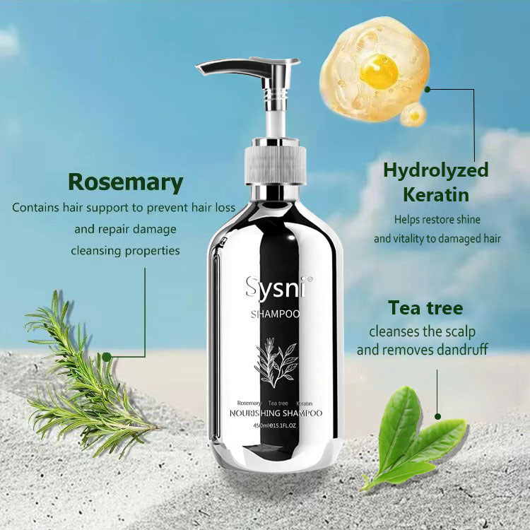 Sysni Organic Rosemary Shampoo And Tea Tree Special Shampoo, Keratin NourIshing Shampoo ,Promote Hair Growth, Strengthening Shampoo, Prevent Hair Loss Cleansing Shampoo,Deep Cleans, Refreshes Scalp, F eprolo
