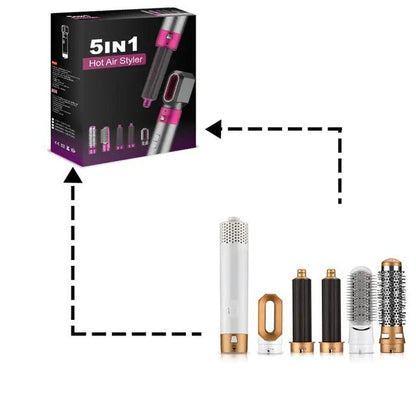 5 In 1 Hair Dryer Auto Curling Iron / Fer à friser automatique pour sèche - cheveux 5 en 1 - Afrotix