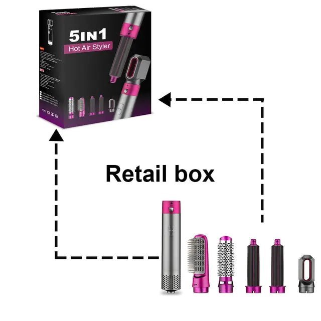 5 In 1 Hair Dryer Auto Curling Iron / Fer à friser automatique pour sèche - cheveux 5 en 1 - Afrotix