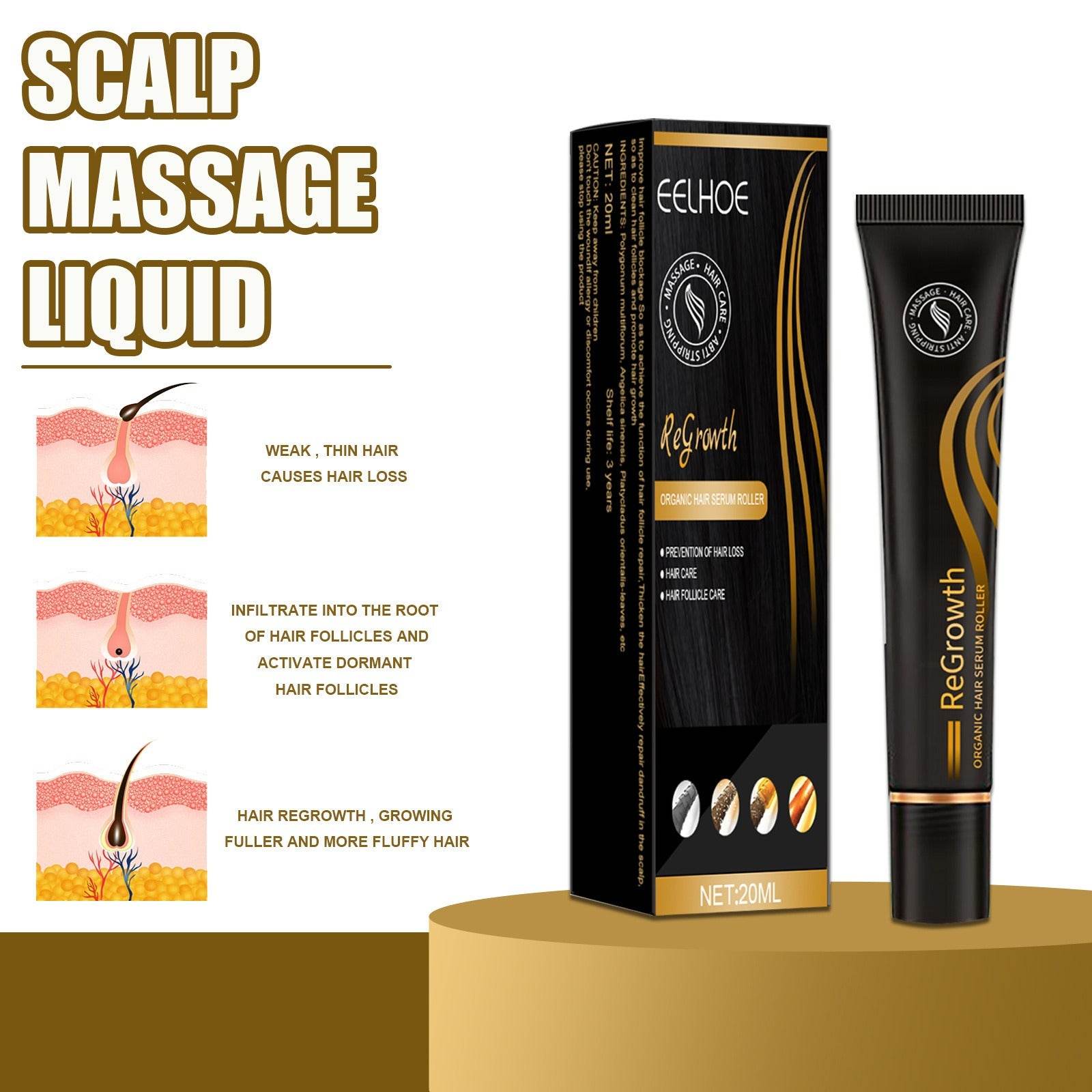 EELHOE Ball Bearing Dense Hair Essential Oil Thick Sparse Hair Bead Massage Scalp Care Fluid To Prevent The Loss Of Essential Oil - Afrotix