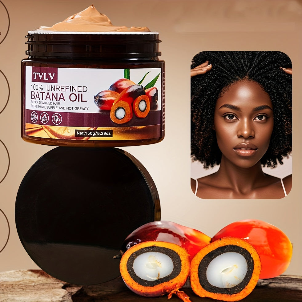 2pcs Batana Huile Capillaire Après-Shampoing, Hydratant Cuir Chevelu - Masque Cheveux, Adoucit, Fait Briller et Nourrit Tous Types de Cheveux pour des Cheveux Lisses et Soyeux - Formule Douce et Non Graisse Convient à un Usage Quotidien Afrotix