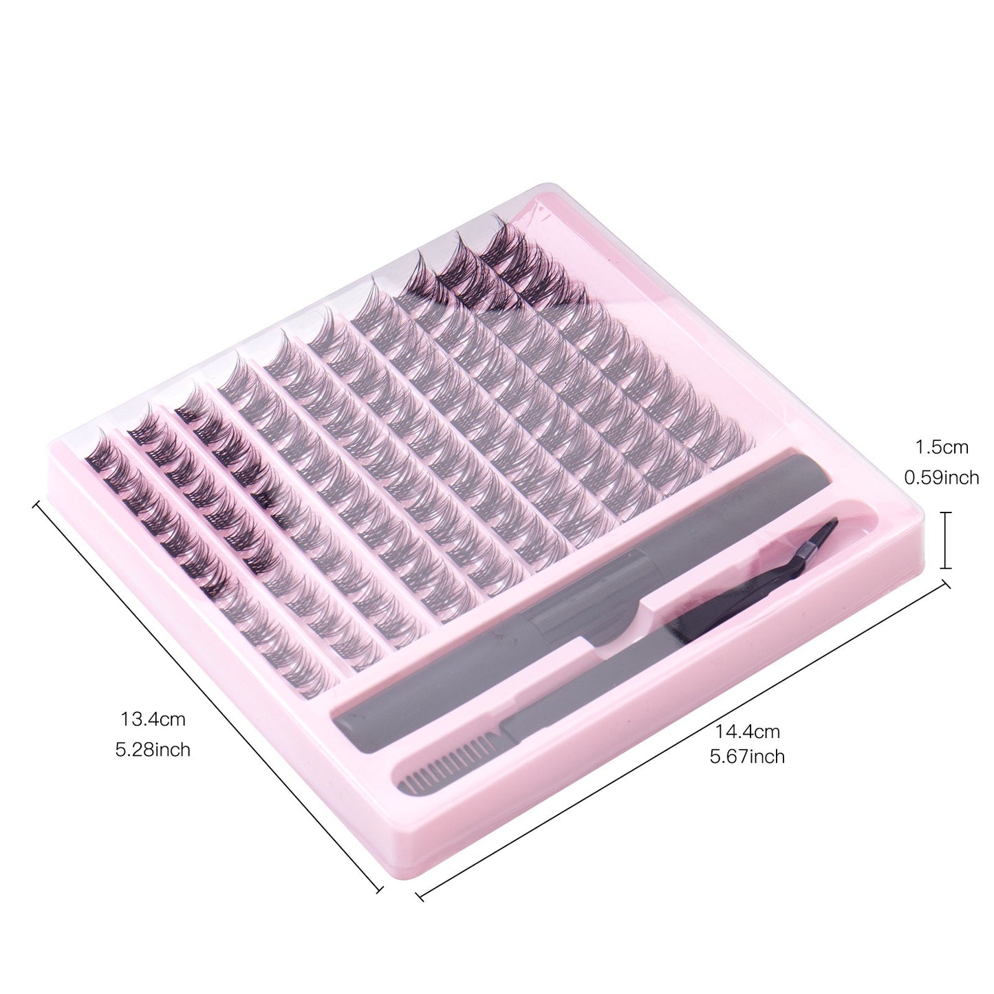 Kit DIY Extensions de Cils – Set Privé avec Clusters, Colle et Pince
