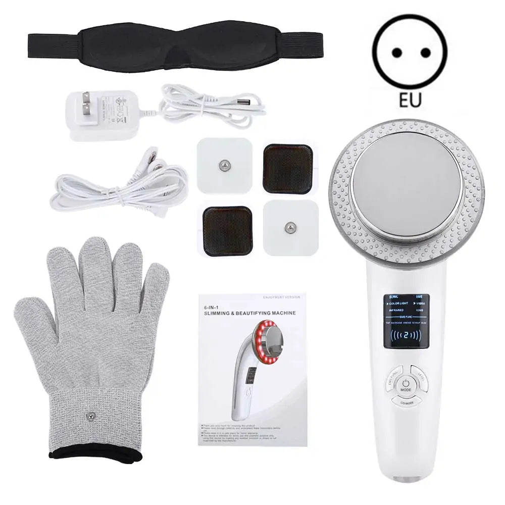 6 - in - 1 EMS Body Slimming Massager: RF Ultrasonic Cavitation & Anti - Cellulite Fat Burner - Afrotix