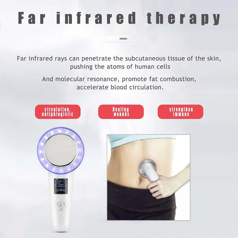 6 - in - 1 EMS Body Slimming Massager: RF Ultrasonic Cavitation & Anti - Cellulite Fat Burner - Afrotix