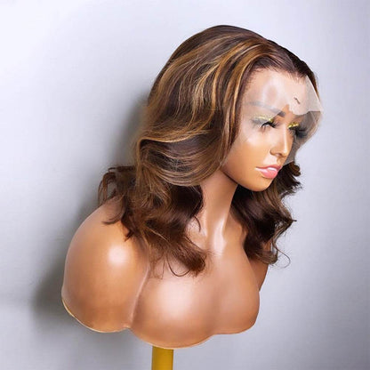 Perruque Coloration Piano - Fibres Naturelles - Style Lace Front - Afrotix