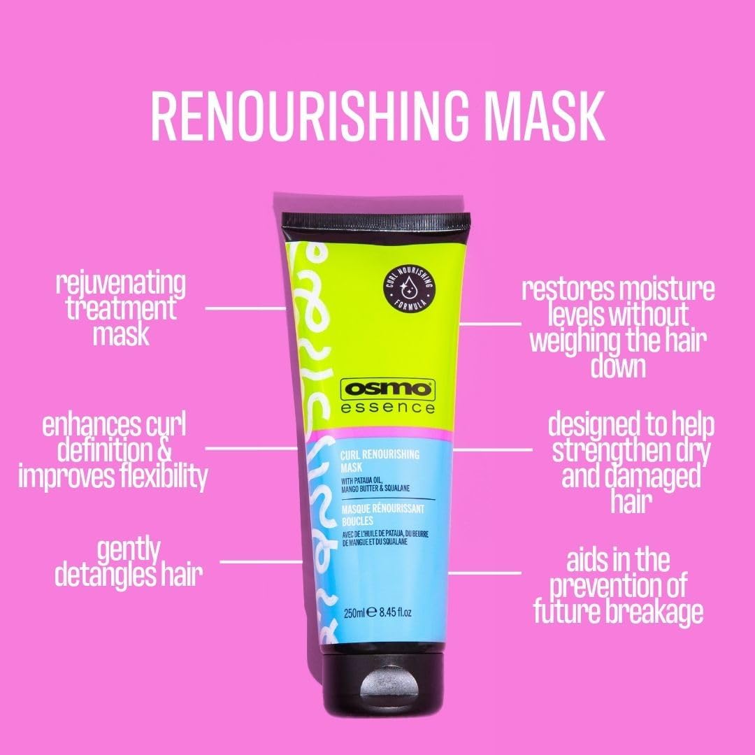 Osmo Essence Curl Renourishing Mask. Moisture & Curl Definition Mask for Curly Hair Types. 250ml. Afrotix