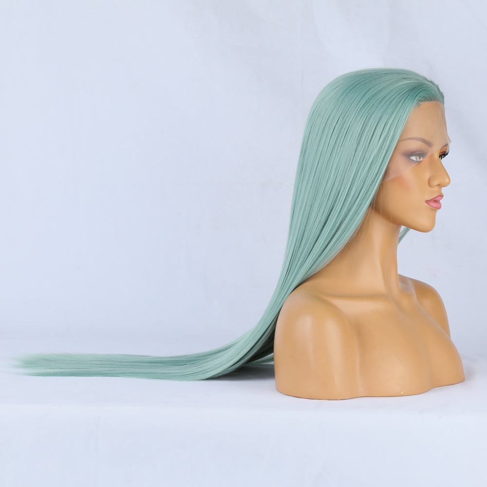Wig Front Big Lace Ladies Chemical Fiber Wig Headgear Lace Wigs Long Straight Hair eprolo