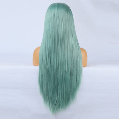 Wig Front Big Lace Ladies Chemical Fiber Wig Headgear Lace Wigs Long Straight Hair eprolo