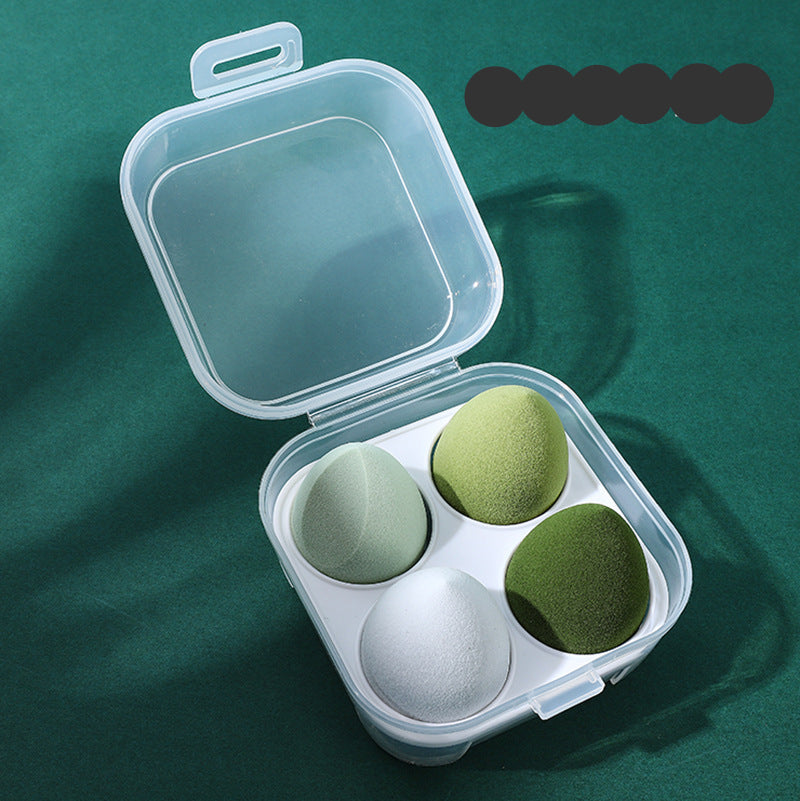 Juego de esponjas de maquillaje en forma de huevo: esponjas con forma de gota de agua, de doble uso, secas y húmedas