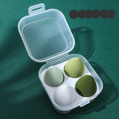 Juego de esponjas de maquillaje en forma de huevo: esponjas con forma de gota de agua, de doble uso, secas y húmedas