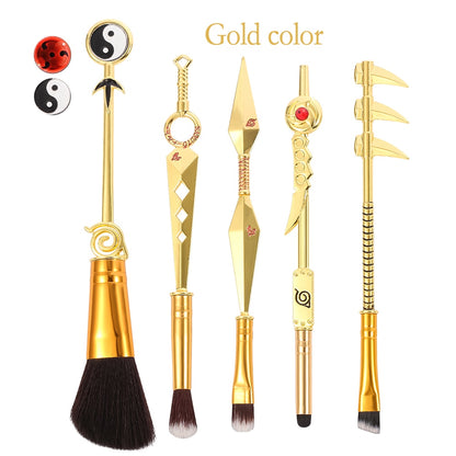 Hot Cosplay Naruto Makeup Brushes Set Sharingan Symbal Powder Foundation Blush Blending Eye shadow Lip Cosmetic Pincel Maquiagem eprolo