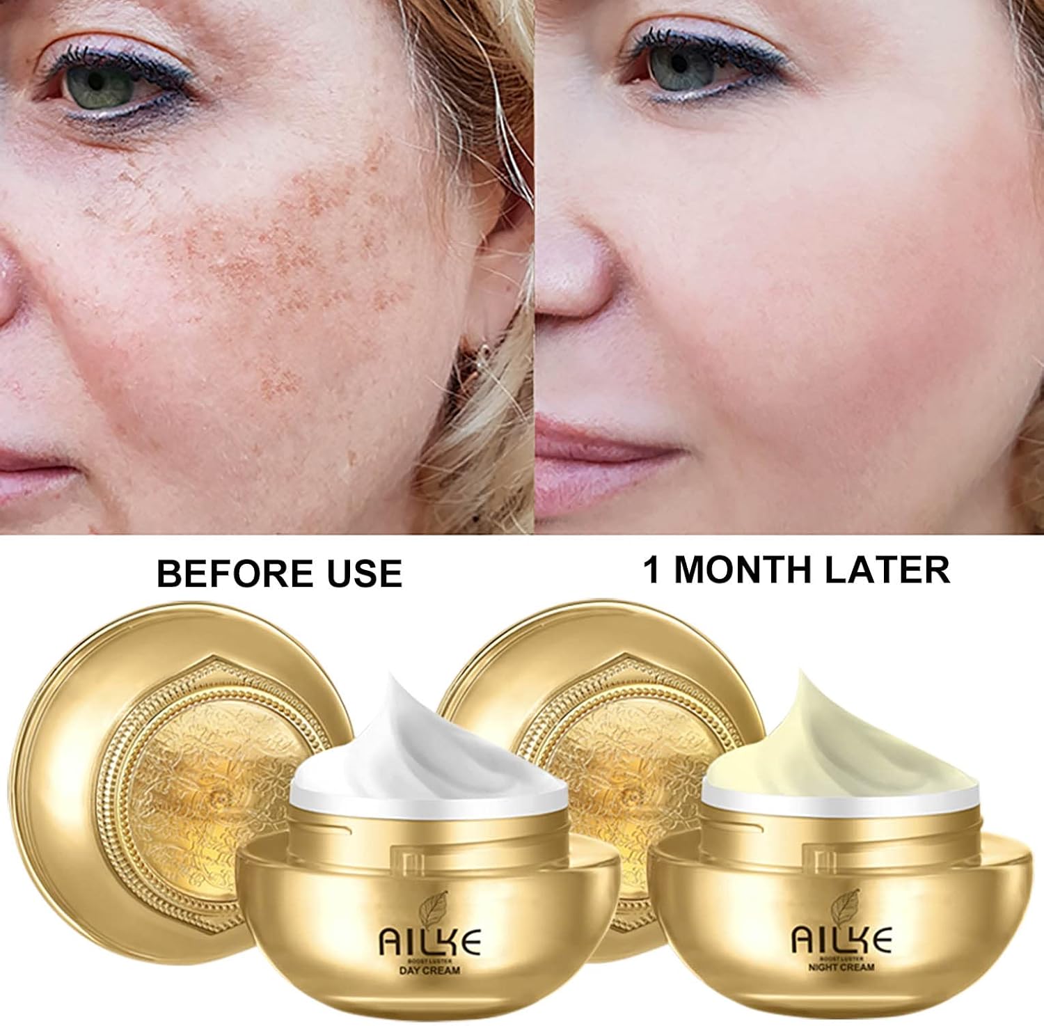 Blanchissant au collagène de qualité supérieure, crème anti-taches sombres, anti-taches de rousseur et anti-rides, kit 5 en 1 Afrotix